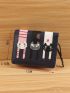 Cat Patch Detail Small Wallet PU Cute