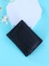 Minimalist Small Wallet Trifold Black