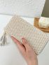 Metallic Gold Long Wallet Funky Crocodile Embossed Zipper PU