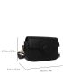 Minimalist Square Bag Mini Flap Black