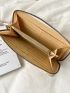 Metallic Gold Long Wallet Funky Crocodile Embossed Zipper PU