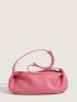 Minimalist Hobo Bag Large Capacity Pink