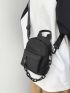 Minimalist Dome Bag Mini Chain Decor Black