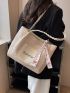 Twilly Scarf Decor Straw Bag Medium Vacation