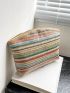Striped Pattern Straw Bag Small Vacation