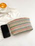 Striped Pattern Straw Bag Small Vacation