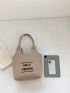Medium Hobo Bag Letter Pattern Double Handle For Daily