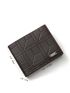 Geometric Embossed Small Wallet Metal Detail Fold Over