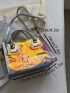 Medium Square Bag Double Handle Holographic