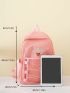 4pcs Bag Set Backpack Cartoon Pattern Shopper Bag Square Bag