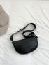 Medium Waist Bag Crocodile Embossed Chain Detail