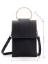 Mini Square Bag Solid Black Top Ting Design