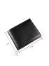Black Small Wallet Solid Color Fold Over