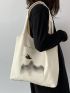 Landscape Graphic Shopper Bag Canvas Double Handle