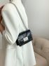 Mini Metal Decor Flap Square Bag Chain Fashion