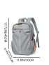 Drawstring Detail Functional Backpack Zipper