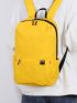 Letter Patch Fashion Backpack Neon Yellow