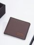 Letter Patch Small Wallet Bi-Fold Canvas Credit Card Holder For Daily
