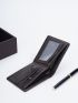 Letter Patch Small Wallet Bi-Fold Canvas Credit Card Holder For Daily