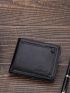 Chocolate Brown Small Wallet Bi-Fold Credit Card Holder For Daily