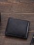 Chocolate Brown Small Wallet Bi-Fold Credit Card Holder For Daily