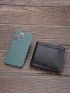 Chocolate Brown Small Wallet Bi-Fold Credit Card Holder For Daily