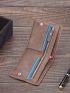 Brown Small Wallet Bi-Fold Credit Card Holder For Daily