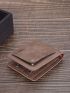 Brown Small Wallet Bi-Fold Credit Card Holder For Daily