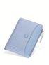 Lizard Print Small Wallet Bi-Fold Credit Card Holder With Zipper For Daily