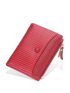 Lizard Print Small Wallet Bi-Fold Credit Card Holder With Zipper For Daily