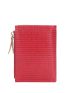 Lizard Print Small Wallet Bi-Fold Credit Card Holder With Zipper For Daily