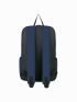 Blue Laptop Backpack Pocket Front Adjustable Strap For Daily