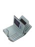 Baby Blue Small Wallet Minimalist Tri-Fold With Zipper For Daily