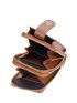 Crocodile Embossed Phone Wallet Brown Fashionable Pocket Front For Daily
