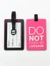 Slogan Pattern Luggage Tag Pink Fashionable For Travel