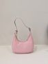 Mini Hobo Bag Release Buckle Decor Chain Strap For Daily