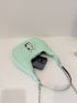 Mini Hobo Bag Release Buckle Decor Chain Strap For Daily