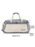 Colorblock Duffel Bag Fashionable Double Handle Large Capacity Portable For Travel & Gym