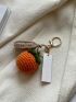 Persimmon & Peanut Design Keychain Cute Braided Keychain Holiday Gifts Keyring Packs Car Pendants