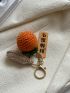 Persimmon & Peanut Design Keychain Cute Braided Keychain Holiday Gifts Keyring Packs Car Pendants