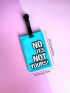 Slogan Pattern Luggage Tag Blue Fashionable For Travel