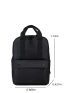 Medium Casual Daypack Preppy Black Polyester For School