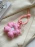Floral Design Pendant Lanyard Bag Charm Flower Charm Keychain
