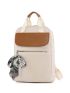 Twilly Scarf Decor Classic Backpack Preppy Zipper Adjustable-strap For School