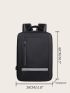 Business Casual Men Receive Nylon Solid Color Large Capacity Backpack With USB Port Camping Bag