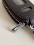 Genuine Leather Key Case Litchi Embossed