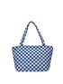 Checkered Pattern Shopper Bag Double Handle