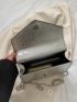 Crocodile Embossed Square Bag Small Sliver