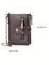 Letter Embossed Detail Small Wallet Men's Short Wallet