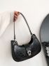 Medium Hobo Bag Crocodile Embossed